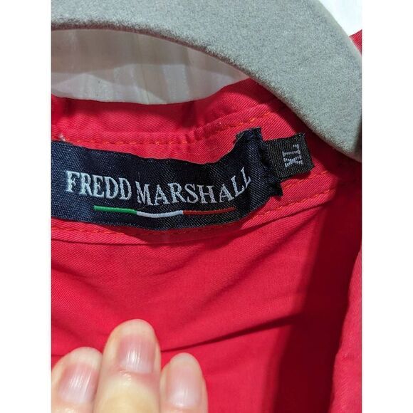 Fredd Marshall Mens Multicolor Cotton Colorblock Short Sleeve Button Up Shirt XL - Picture 2 of 6